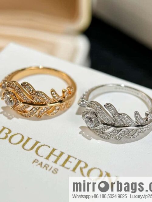 wsxc1732542951095_6-800x800btwoevs2pth29511_20250626015714.jpg ❗New ❗️ ☀ Original Order ☀ New BOUCHERON/Boucheron PLUME DE PAON Peacock Feather Ring ☀