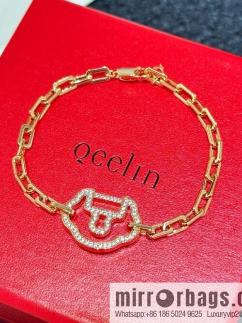 wsxc1732543032550_5-800x800z2rhiuz15in29236_20250626014939.jpg ❗️New ❗️ ☀️ Original ☀️ Qeelin Kirin Yu Yi Hollow Full Diamond Ruyi Lock Bracelet ☀️
