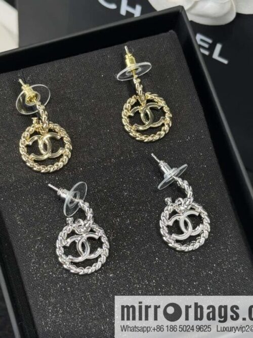 wsxc1734451402597_0-800x800nzhtvzncrwo29039_20250626014349.jpg ❗️New ❗️☀️ New ☑️ Chanel C2 double c round hemp rope stud earrings ☀️