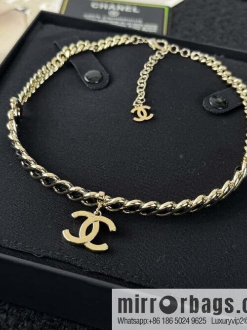wsxc1734451409297_3-800x8000iubt4x4g1c29012_20250626014252.jpg ❗️New ❗️ ☀️ New ☑️ Chanel Double C Black Leather Rope Collar Collar Necklace ☀️