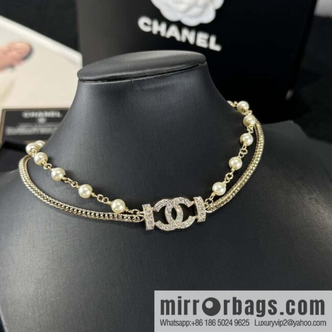 ❗️New ❗️☀️ New ☑️ Chanel Double C Double Pearl Necklace ☀️