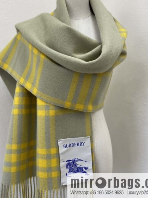 Bur ✓ Double-Sided Plaid Cashmere Scarf