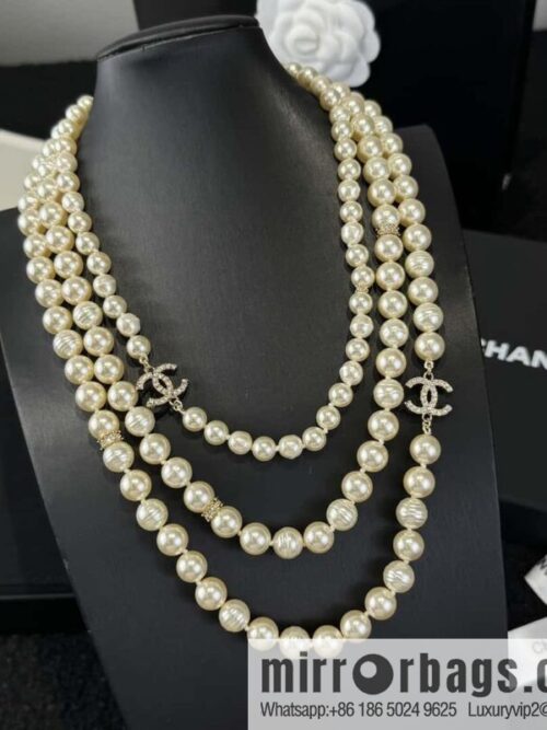 wsxc1734964219794_0-800x80050q0tyqewor28803_20250626013616.jpg ❗️New ❗️☀️ New ☑️ Chanel Double C Three-layer Pearl Necklace Sweater Chain ☀️