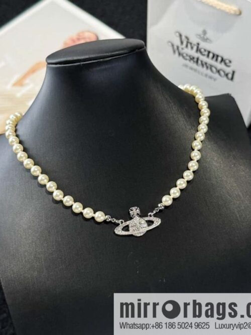 wsxc1734964278920_0-800x800igixcelpk3r17786_20250625195752.jpg ❗️New ❗️ New ☑️ Vivienne Westwood Queen Mother Pin Full Diamond Saturn Pearl Necklace