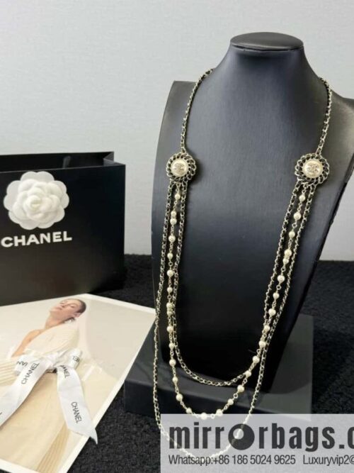 wsxc1734964298125_3-800x800mfy2wwkchop17710_20250625195532.jpg ❗️New ❗️☀️ new ☑️ Chanel double c three-layer black leather rope pearl necklace sweater chain ☀️