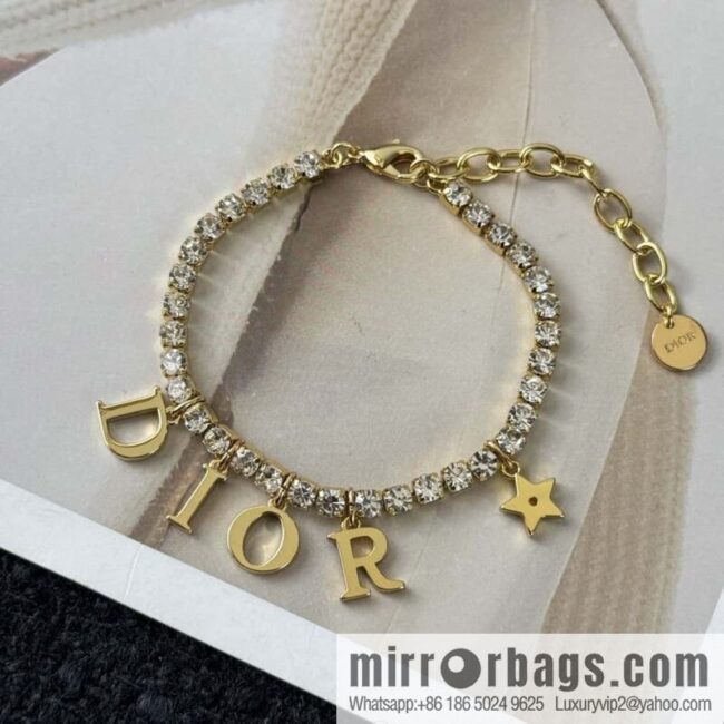 New ☑️ Dior tassel letter full diamond bracelet