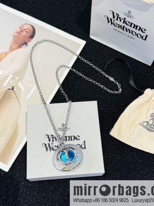 wsxc1734964307648_1-800x800uihbbguunm317667_20250625195406.jpg ❗️New ❗️ New ☑️ Vivienne Westwood Queen Mother Blue Saturn Necklace