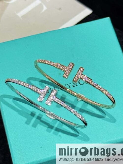wsxc1734964507634_0-800x800p0gidbj0qjt17303_20250625194321.jpg ❗️CNC version ❗️ ☀️ Tiffany & co, classic T series, half full diamond silver rose gold double T bracelet ☀️