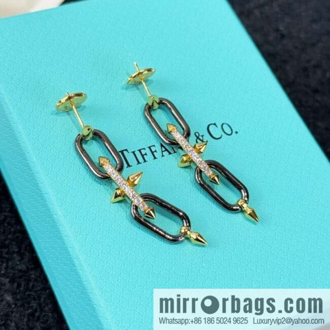 ❗️New ❗️ ☀️ Original ☀️ Tiffany & co Tiffany Titan Jewelry Tiffany Titan by Pharrell Williams Trident Gun Black Stud Earrings ☀️