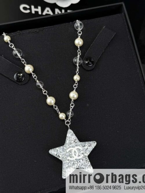 wsxc1740416255381_5-800x800er3d2iajelf1476_20250625101317.jpg ❗️New ❗️☀️ New ☑️ Chanel Star ⭐ Pentagram Pearl Necklace ☀️