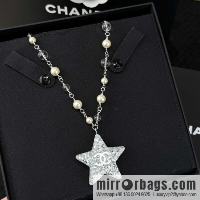 ❗️New ❗️☀️ New ☑️ Chanel Star ⭐ Pentagram Pearl Necklace ☀️
