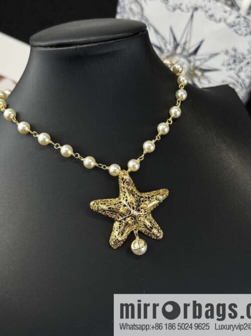 wsxc1740416261571_0-800x800k3frtla30bt1446_20250625101220.jpg ❗️New ❗️ ☀️ New ☑️ Dior Pearl Pentagram ⭐ Star Necklace ☀️