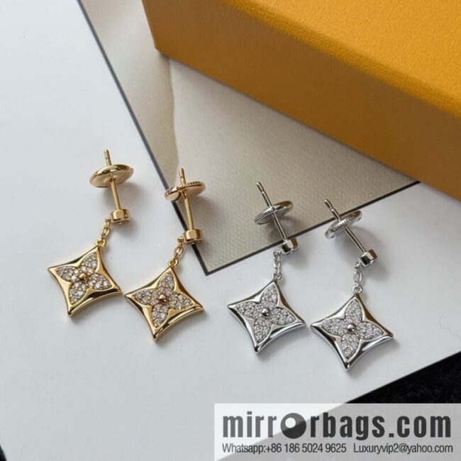 ❗️New ❗️ ☀ Louis Vuitton LV full diamond flower stud earrings ☀