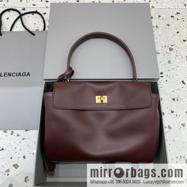 [Medium jujube gold buckle 】 𝐁𝐀𝐋𝐄𝐍𝐂𝐈𝐀𝐆𝐀 𝐑𝐎𝐃𝐄𝐎 𝐁𝐀𝐆 series handbag model number: 78972