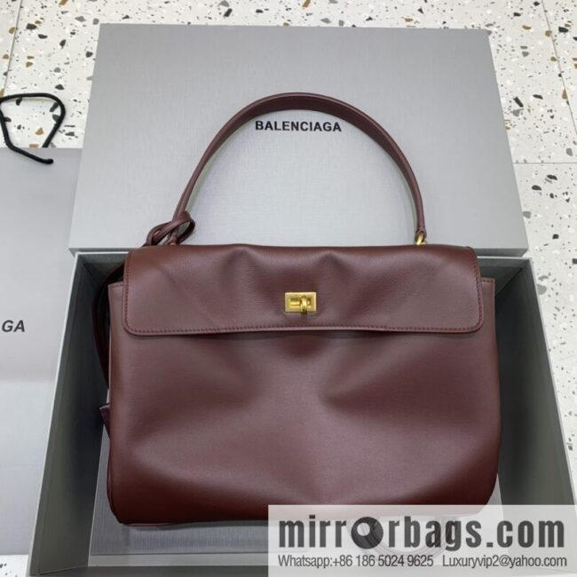 [Large jujube gold buckle 】 𝐁𝐀𝐋𝐄𝐍𝐂𝐈𝐀𝐆𝐀 𝐑𝐎𝐃𝐄𝐎 𝐁𝐀𝐆 series handbag model number: 78972