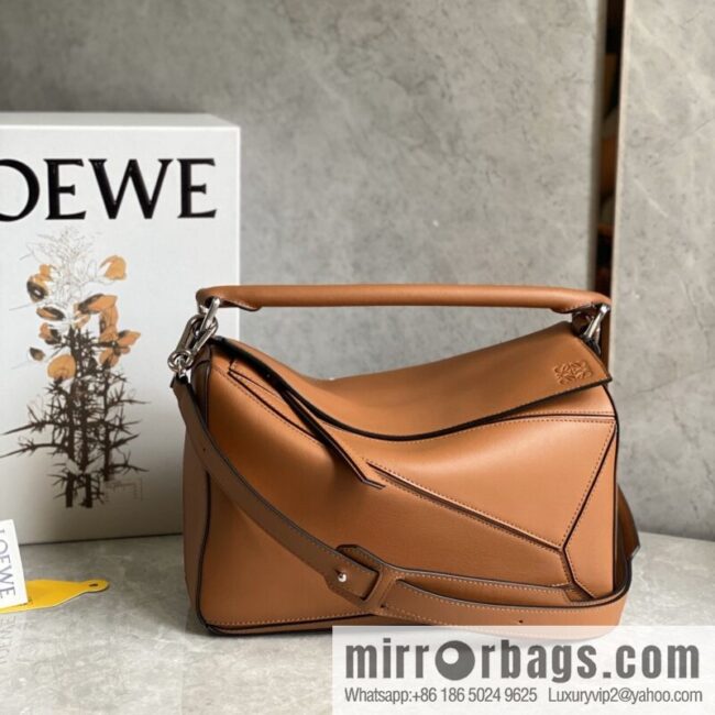 wsxc1741258483958_0-800x800ofzueihbjxl77316_20250630185057.jpg LOEWE Soft Grain Cow Leather Puzzle Handbag Model: A510P49X12 Classic Brown