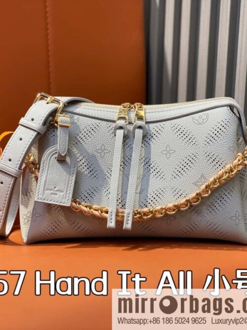[Premium‑quality] M13157 taro purple, full leather hollow chain bag Hand It All small handbag