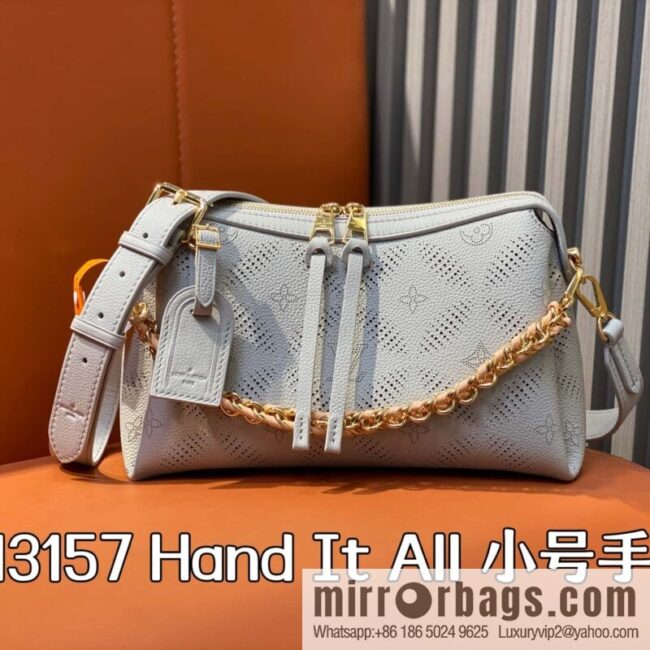[Premium‑quality] M13157 taro purple, full leather hollow chain bag Hand It All small handbag