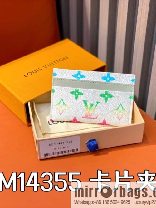 [Boutique‑grade] M14355 white gradual change card bag wallet, card clip