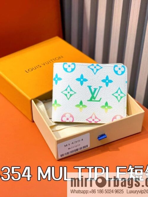 [Boutique‑grade] M14354 white gradual change short wallet suit clip MULTIPLE short wallet