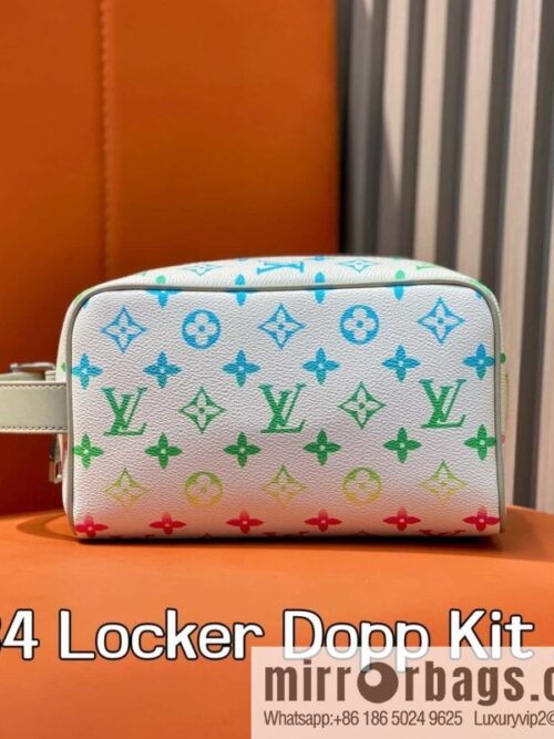 [Boutique‑grade] M14034 white gradual change cosmetic bag toilet bag, this Locker Dopp Kit toilet bag
