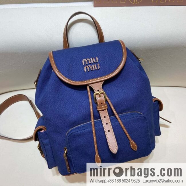 MIUMIU 💕 new backpack 💕 5BZ042 💕💕 blue