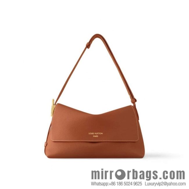 [Boutique‑grade] M13148 black M13151 brown, full leather shoulder bag Low Key Messenger handbag