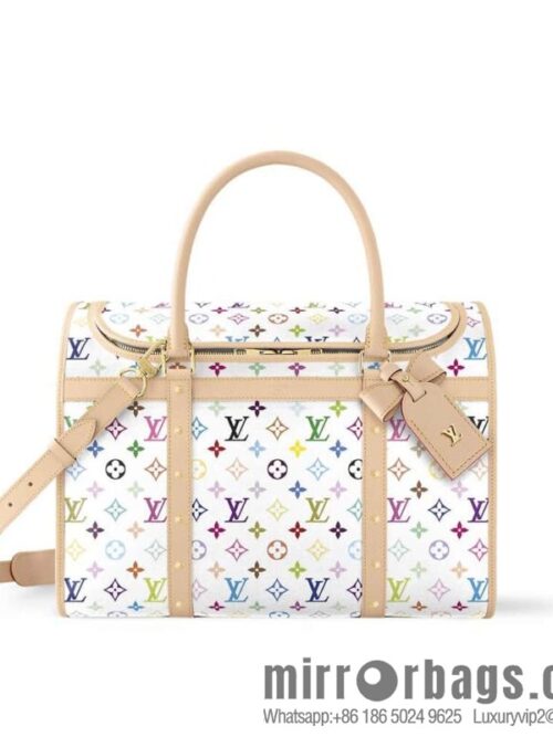 [Boutique‑grade] M13741 white color, pet bag LV XTM dog pet bag