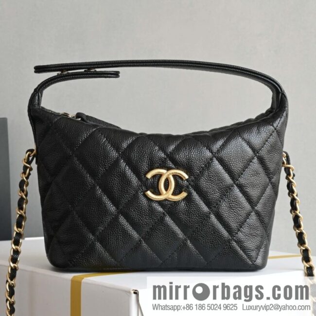 wsxc1743613790019_0-scaled-800x8005paeuyby35b57916_20250630012820.jpg CHANEL brushed big gold buckle portable lunch box bag AP4484 black