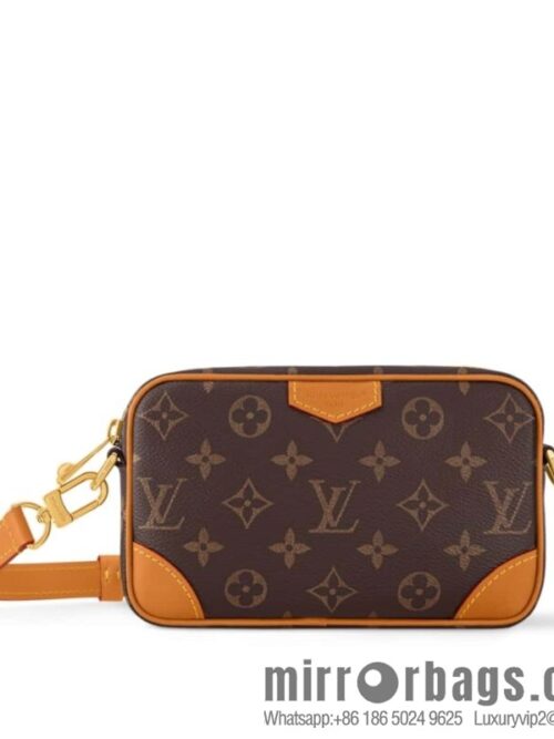 [Boutique‑grade] M14058 presbyopia yellow leather, mini men\'s bag messenger bag TROCADÉRO mini handbag