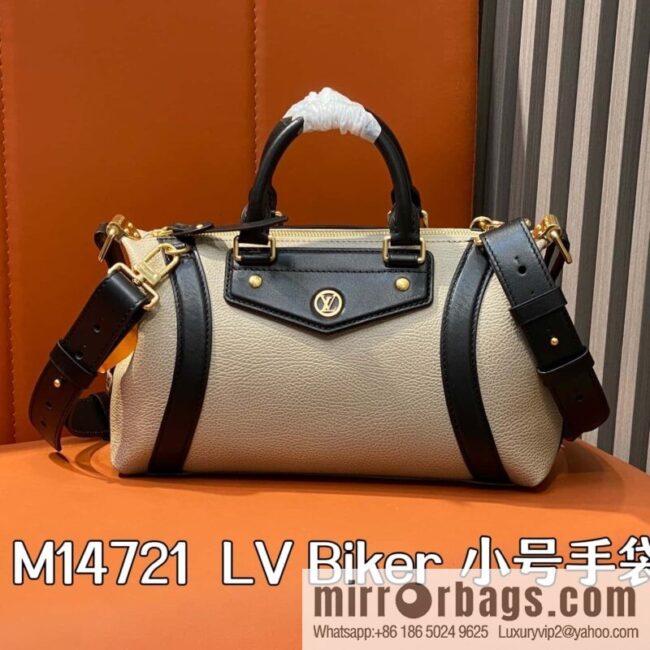 [Premium‑quality] M14721 taupe, full leather locomotive bag LV Biker small handbag M14514 black 2025 spring and summer show