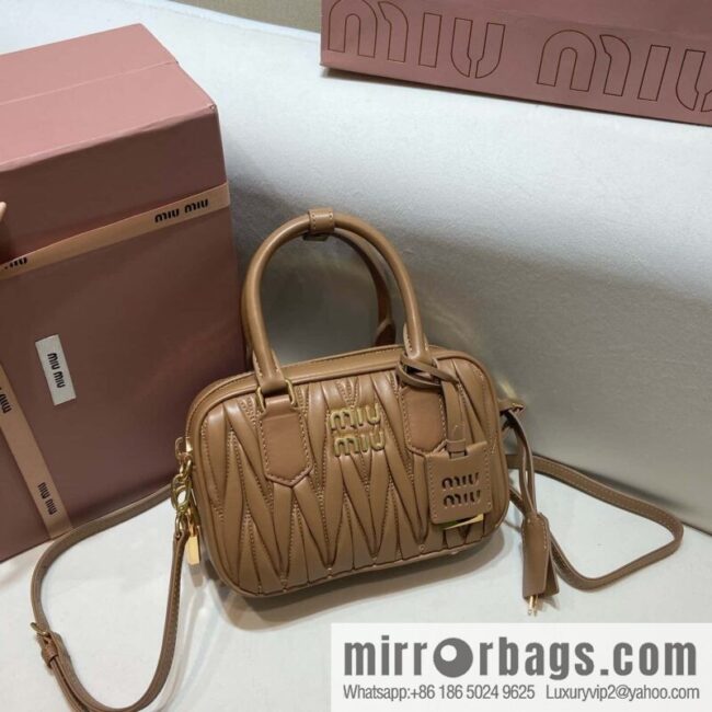 Sheepskin Textured Retro Rectangle Bag | Leather Bowling Bag 5BB123 💕💕