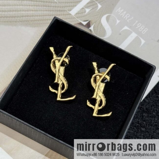❗️New ❗️ Saint Laurent YSL gold stud earrings