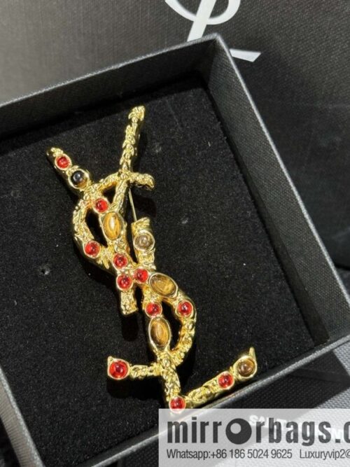 ❗️New ❗️ Saint Laurent YSL Gold Brooch