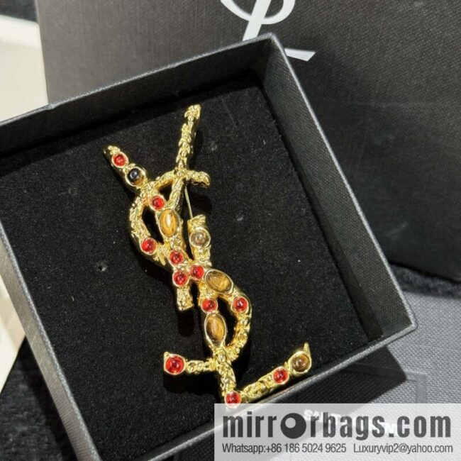 ❗️New ❗️ Saint Laurent YSL Gold Brooch