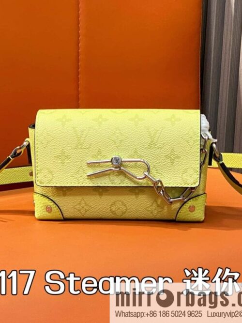 [Boutique‑grade] M14117 lemon yellow, men\'s bag mini mailman bag Steamer mini handbag