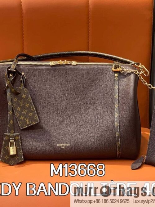 [Boutique‑grade] M13668 jujube red, full leather speedy pillow bag SPEEDY BANDOULIZRE 40 handbag
