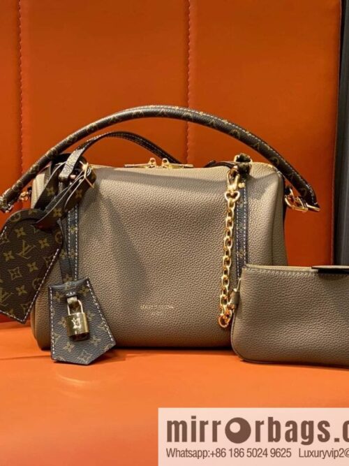 [Boutique‑grade] M13667 elephant gray, full leather speedy pillow bag SPEEDY BANDOULIZRE 25 handbag