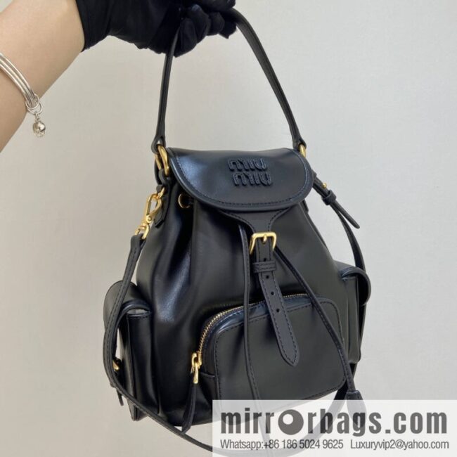 MIUMIU new backpack 5BZ043 small multi-function, black.
