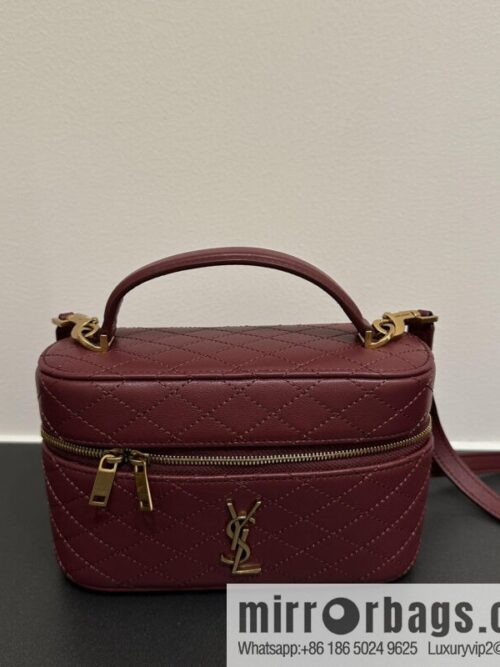 YSL 𝗚𝗔𝗕𝗬 𝗩𝗔𝗡𝗜𝗧𝗬 mini sheepskin clutch bag 766731 burgundy