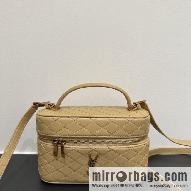 YSL 𝗚𝗔𝗕𝗬 𝗩𝗔𝗡𝗜𝗧𝗬 mini sheepskin clutch bag 766731 milk tea color
