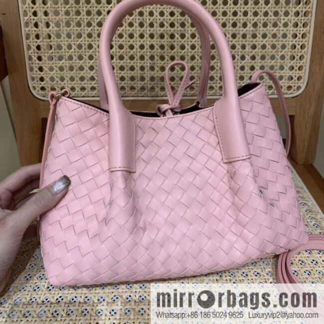 BV small Pinacoteca tote bag 819004 rose powder