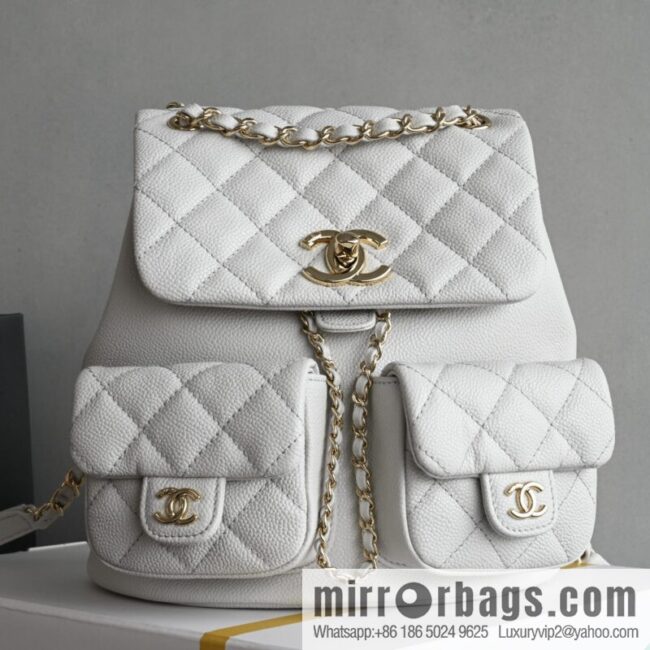 wsxc1745927635056_0_jpg-scaled-800x800dur4pte2n1k36290_20250626041831.jpg CHANEL Double Pocket Frog ๐ธ Retro Backpack, Light Grey, Medium AS3860