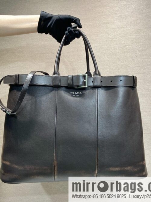 wsxc1746289831860_0_jpg-800x800cyqre112zlt25904_20250626000926.jpg PRADA new men\'s bag 1BG126 extra large imitation old leather, coffee color