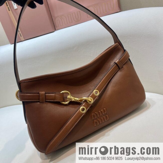 MIUMIU new 5BC182 small, caramel color