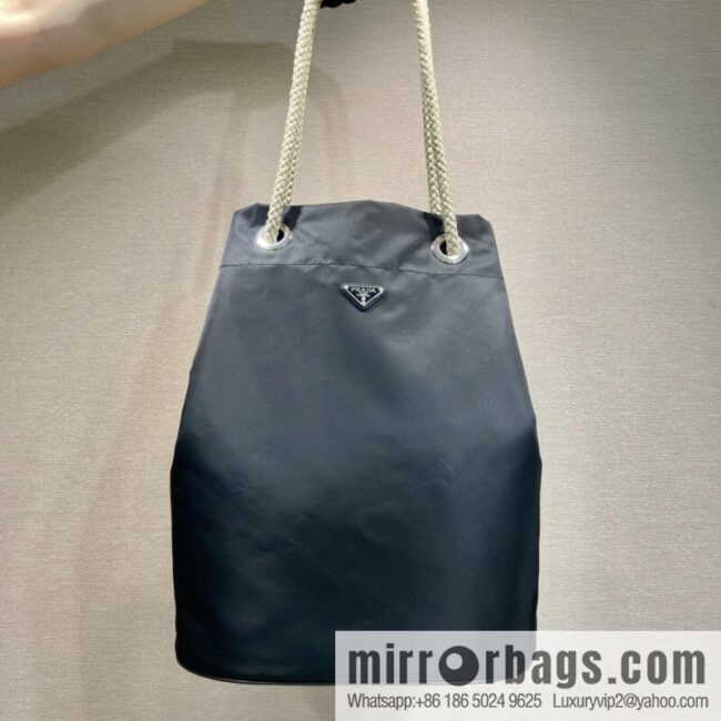 PRADA men\'s bucket bag 2VG133 catwalk model, black