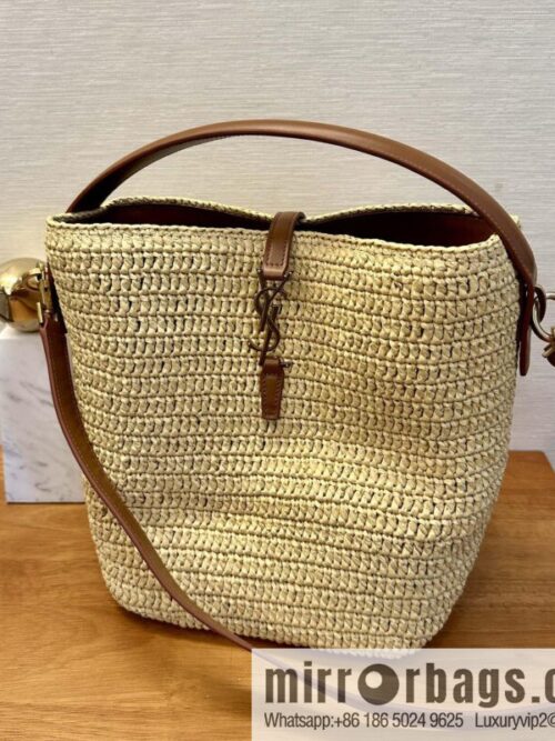 YSL woven bucket bag _ 773991 natural color
