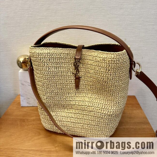YSL woven bucket bag _ 773991 natural color
