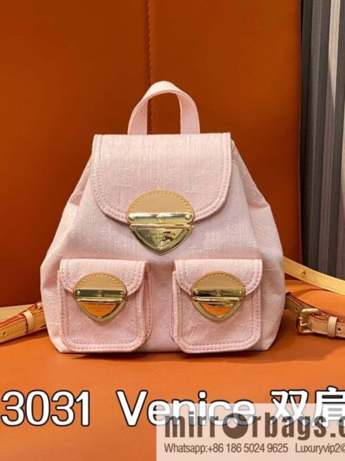 [Boutique‑grade] M13031 pink, denim backpack Venice backpack