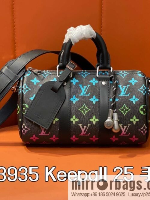 [Boutique‑grade] M13935 black gradual change men\'s bag pillow bag Keepall 25 handbag